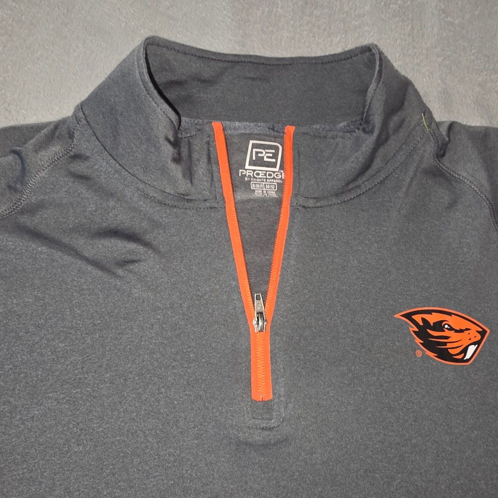 ProEdge Oregon State Beavers Mens 2XL Gray Quarter Zip‎ Pullover Shirt NCAA